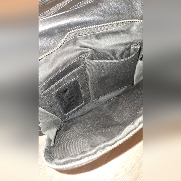 Black Leather Multi-Zip Crossbody Bag – Silver Hardware – Great American Leather - Picture 10 of 16